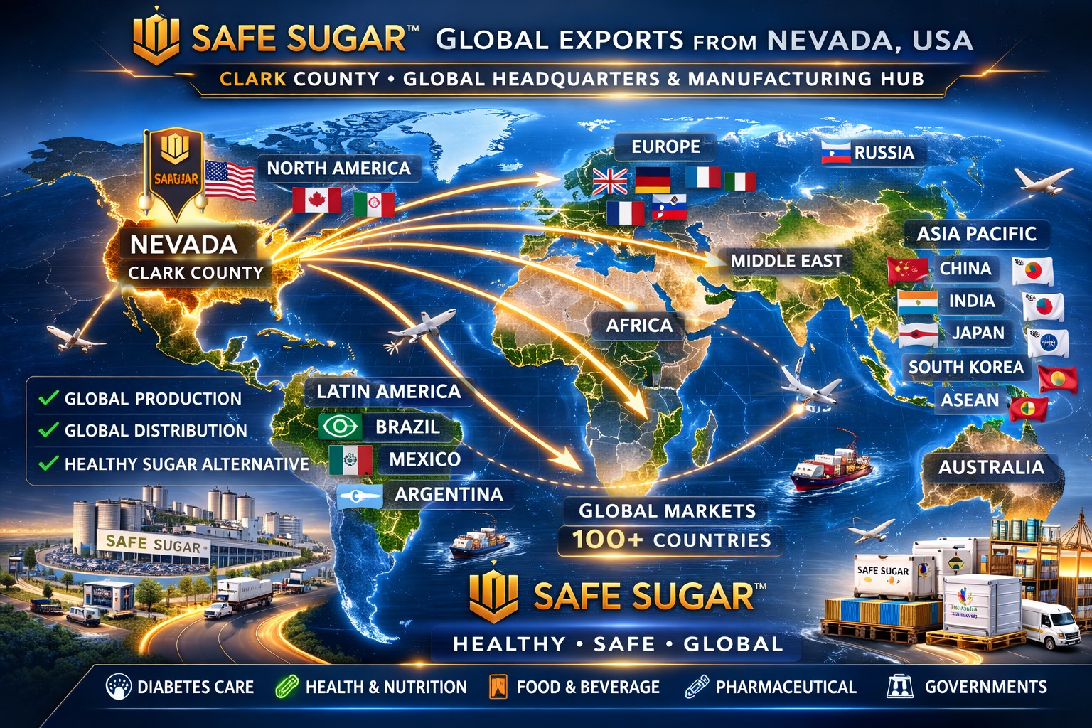 SAFE SUGAR™ Global Export Network — Clark County, Nevada SAFE SUGAR™ Global Export Network — Clark County, Nevada